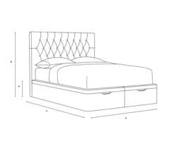 Calvert King Size Ottoman Storage Bed - Dove Grey - House Linen Mix - The Cotswold Company - thumbnail 6