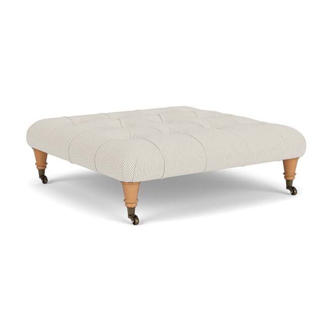 Foot Stool - Natural - Broadway Stripe - Amelia - The Cotswold Company - image 1