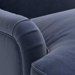 Large 2 Seater Sofa - Deep Blue - Matt Velvet - Ashbee - The Cotswold Company - thumbnail 5