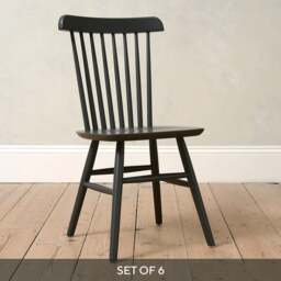 Spindleback Spindleback Charcoal Dining Chair - Set of 6 - The Cotswold Company - thumbnail 1