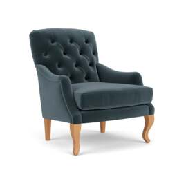 Armchair - Night Sky - Matt Velvet - Olivia - The Cotswold Company - thumbnail 1