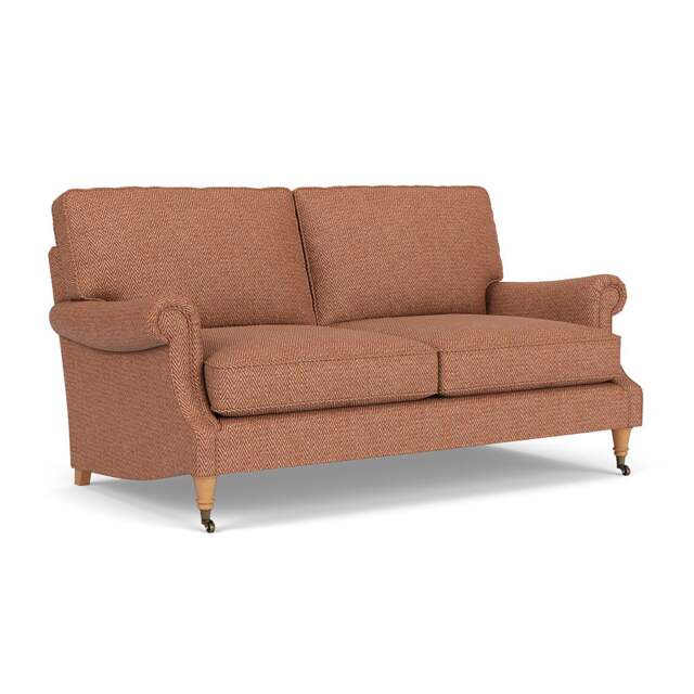 3 Seater Sofa - Brick - Herringbone Weave - Taylor High Back - The Cotswold Company - image 1