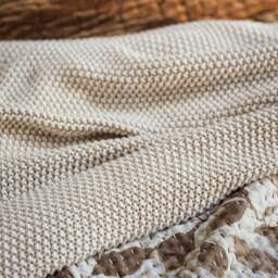 Chunky Knit Throw Ivory - Home Accessories - The Cotswold Company