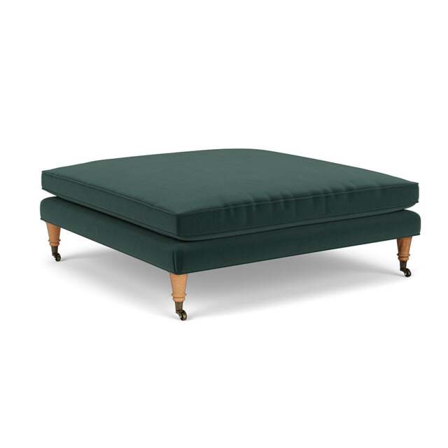 Foot Stool - Lake - Matt Velvet - Taylor Small - The Cotswold Company - image 1
