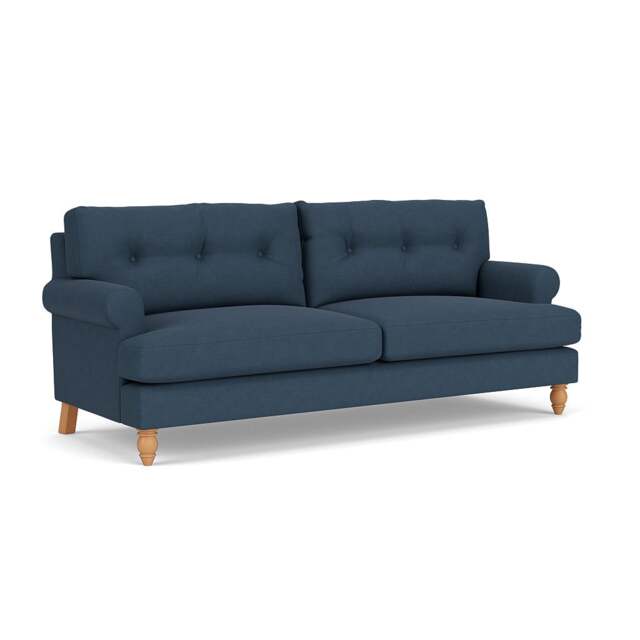 4 Seater Sofa - Indigo - House Linen Mix - Talbot - The Cotswold Company - image 1