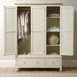 Simply Cotswold Classic Cream Triple Wardrobe - The Cotswold Company - thumbnail 1