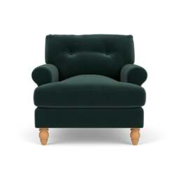 Talbot Armchair - Lake - Matt Velvet - The Cotswold Company - thumbnail 2
