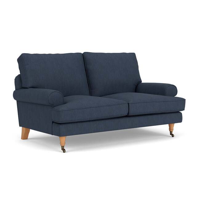 2 Seater Sofa - Indigo - Luxury Italian Linen - Stewart - The Cotswold Company - image 1