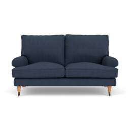 2 Seater Sofa - Indigo - Luxury Italian Linen - Stewart - The Cotswold Company - thumbnail 2