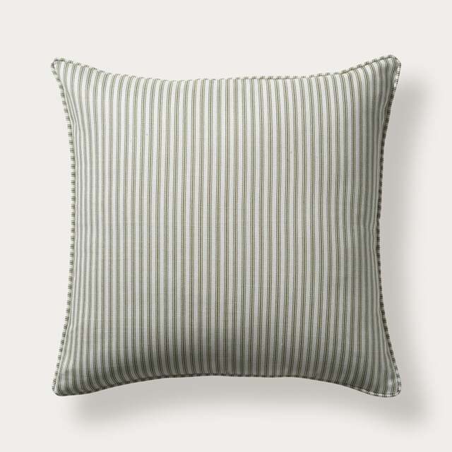 Lansdown Ticking Stripe Cushion Apple - Home Accessories - The Cotswold Company - image 1