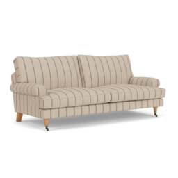 Stewart 3 Seater - Charcoal - Compton Stripe - The Cotswold Company
