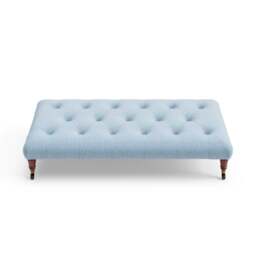 Foot Stool - Teal marl - Rustic weave - Amelia Large - The Cotswold Company - thumbnail 5