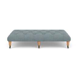 Foot Stool - Teal marl - Rustic weave - Amelia Large - The Cotswold Company - thumbnail 2