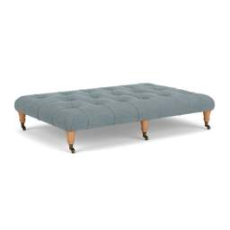 Foot Stool - Teal marl - Rustic weave - Amelia Large - The Cotswold Company - thumbnail 1