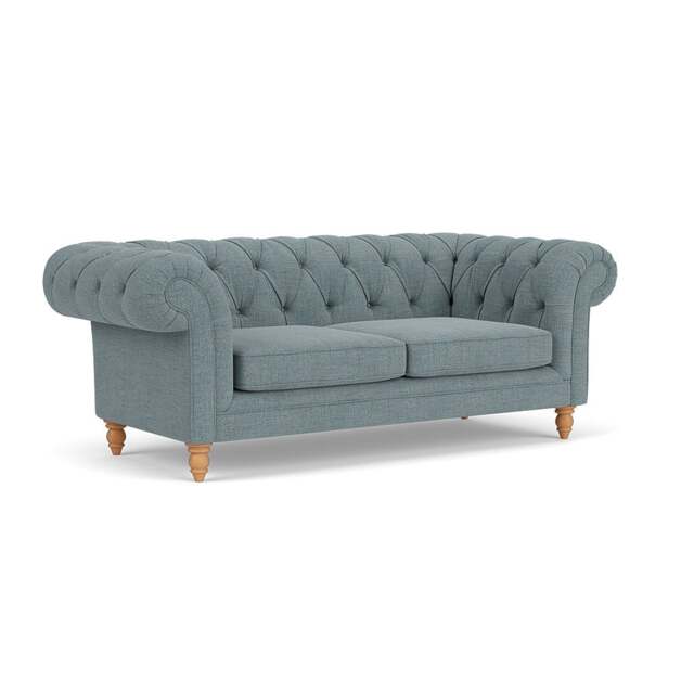 Large 2 Seater Sofa - Teal marl - Rustic Weave - Harris Chesterfield - The Cotswold Company - image 1