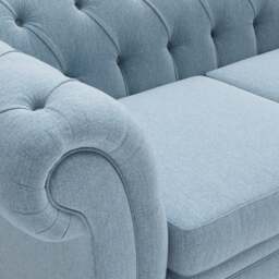 Large 2 Seater Sofa - Teal marl - Rustic Weave - Harris Chesterfield - The Cotswold Company - thumbnail 5
