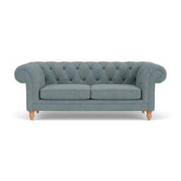 Large 2 Seater Sofa - Teal marl - Rustic Weave - Harris Chesterfield - The Cotswold Company - thumbnail 2