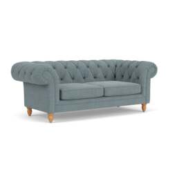 Large 2 Seater Sofa - Teal marl - Rustic Weave - Harris Chesterfield - The Cotswold Company - thumbnail 1