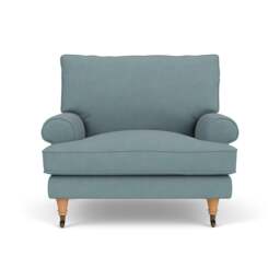 Armchair - Sky blue - House linen mix - Stewart - The Cotswold Company - thumbnail 2