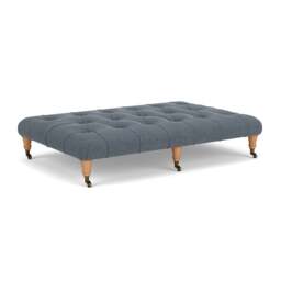 Foot Stool - Indigo - Rustic weave - Amelia Large - The Cotswold Company - thumbnail 1