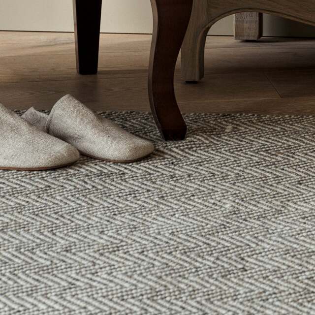 Milton Herringbone Rug Moss 120x170cm - Home Accessories - The Cotswold Company - image 1