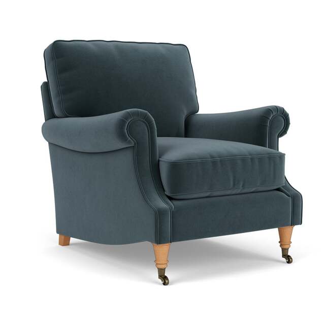 Taylor High Back Armchair - Night Sky - Matt Velvet - The Cotswold Company - image 1