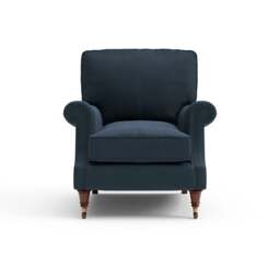 Taylor High Back Armchair - Night Sky - Matt Velvet - The Cotswold Company - thumbnail 6
