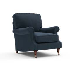 Taylor High Back Armchair - Night Sky - Matt Velvet - The Cotswold Company - thumbnail 5