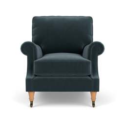 Taylor High Back Armchair - Night Sky - Matt Velvet - The Cotswold Company - thumbnail 2