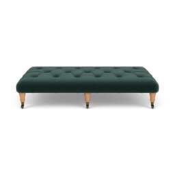 Foot Stool - Lake - Matt Velvet - Amelia Large - The Cotswold Company - thumbnail 2