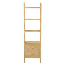 Berkeley Nordic Oak Slim Open Bookcase - The Cotswold Company - thumbnail 3