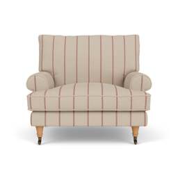 Armchair - Raspberry - Compton Stripe - Stewart - The Cotswold Company - thumbnail 2