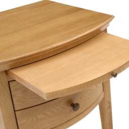 Winchcombe Oiled Oak 2 Drawer Bedside Table - The Cotswold Company - thumbnail 5