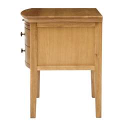 Winchcombe Oiled Oak 2 Drawer Bedside Table - The Cotswold Company - thumbnail 3