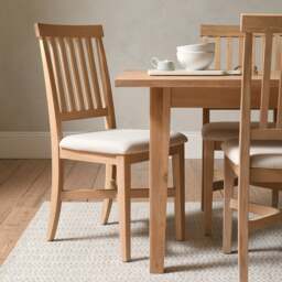 Inglesham Whitewash Oak Upholstered Dining Chair - The Cotswold Company