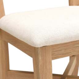 Inglesham Whitewash Oak Upholstered Dining Chair - The Cotswold Company - thumbnail 7