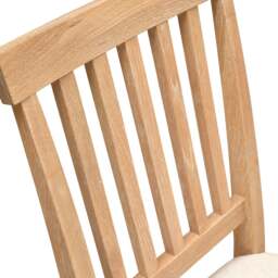 Inglesham Whitewash Oak Upholstered Dining Chair - The Cotswold Company - thumbnail 6