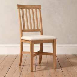 Inglesham Whitewash Oak Upholstered Dining Chair - The Cotswold Company - thumbnail 2