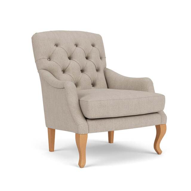 Olivia Armchair - Natural - Luxury Italian Linen - The Cotswold Company - image 1