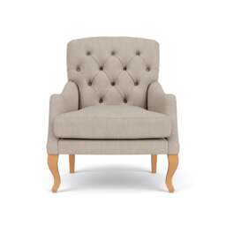 Olivia Armchair - Natural - Luxury Italian Linen - The Cotswold Company - thumbnail 2