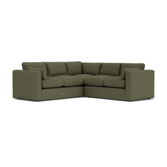 Clarke Compact Corner Sofa - Fern - Luxury Italian Linen - The Cotswold Company - image 1
