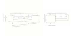 Clarke Compact Corner Sofa - Fern - Luxury Italian Linen - The Cotswold Company - thumbnail 4