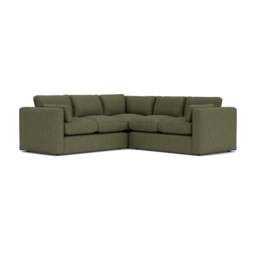 Clarke Compact Corner Sofa - Fern - Luxury Italian Linen - The Cotswold Company - thumbnail 1