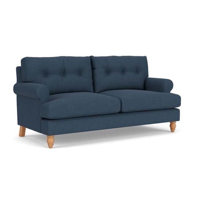 3 Seater Sofa - Indigo - House Linen Mix - Talbot - The Cotswold Company - image 1