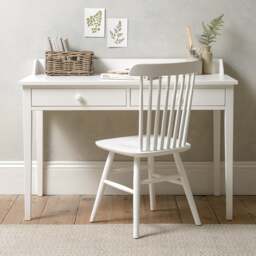 Pensham Pure White Large Study Desk - The Cotswold Company