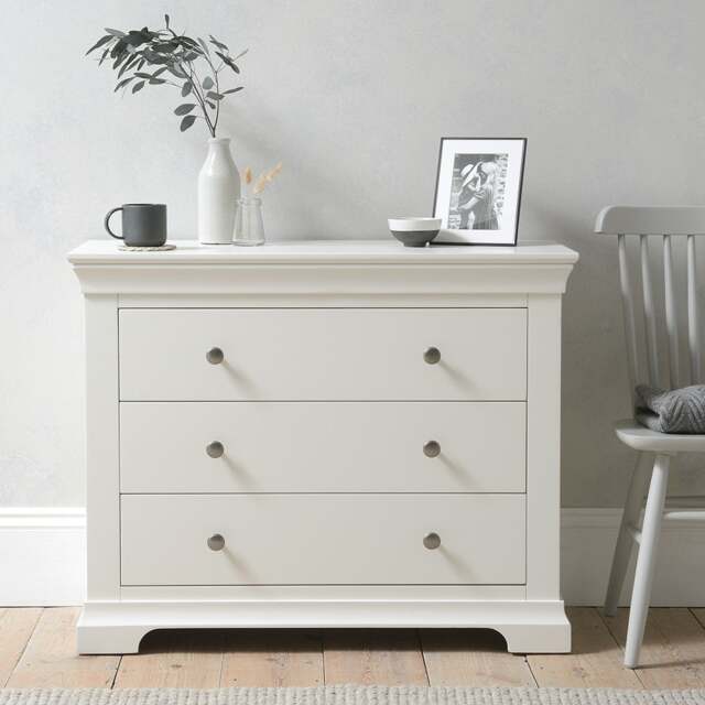 Chantilly Warm White 3 Drawer Petite Chest - The Cotswold Company - image 1
