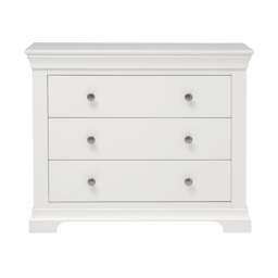 Chantilly Warm White 3 Drawer Petite Chest - The Cotswold Company - thumbnail 4