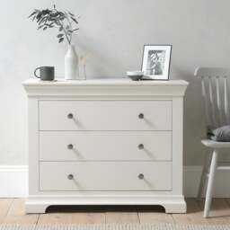 Chantilly Warm White 3 Drawer Petite Chest - The Cotswold Company