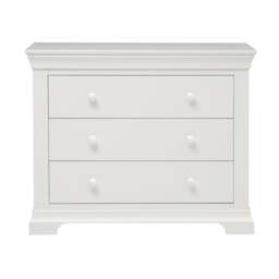 Chantilly Warm White 3 Drawer Petite Chest - The Cotswold Company - thumbnail 5