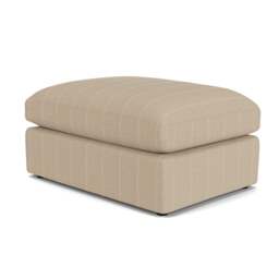 Foot Stool - Natural - Compton Stripe - Clarke Large - The Cotswold Company - thumbnail 1